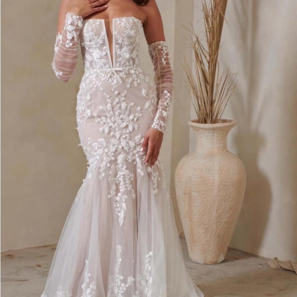 Elegant White Floral Women Dress